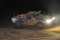 At 3:27am Saturday morning the No. 70 Menzies/Red Bull Trophy Truck crossed the finish line in first place.