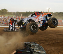 K&N Iron Warrior puts on a fast paced exhibition in Monster Truck action at the Reading Fair in Pennsylvania