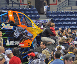 Pit party for Monster Truck Spectacular Tour drew a packed house at the Pepsi Coliseum in Quebec City