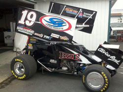 A well prepared Kaeding Performance/SCI/BZE backed #19 World of Outlaws race car