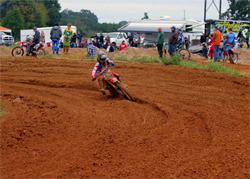 Rider Michael Lieb on the course at he Buffalo Creek MX Park in Canton, Texas