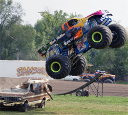 Black Stallion Monster Truck driven by Michael Vaters in the Monster Freestyle Competition