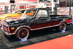 This 1968 C10 Chevy looked great at SEMA 2012 with a black and chrome finish