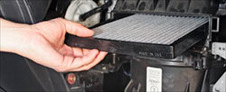 installing a K&N washable replacement cabin air filter