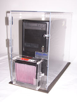 The enclosures are patented as no other manufacturer’s enclosure is designed to work with the computer's air flow, or with K&N filters.