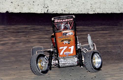 Cody Swanson chewing up the dirt in his USAC Ford Focus California Dirt Series car
