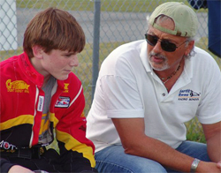 16-year-old Conor Daly with Bertil Roos Racing School President Dennis Macchio
