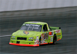 Christian Copley of MRK Motorsports drives in the NASCAR South West Tour Truck Series