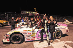 Corey Lajoie comes home with the trophy after K&N Pro Series East Championship Race
