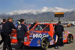 No. 14 International Truck and Engine Ford F-150 in NASCAR Camping World Truck Series at Auto Club Speedway in California