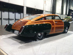 Hill's Rod and Custom also displayed a stunning 1951 Studebaker Woody Fastback at the 2013 SEMA show.