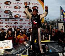Darrell Wallace Jr. won the Dover 150 leading the last six laps of the race