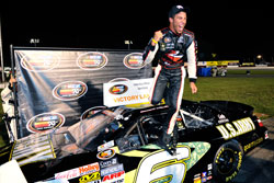 Darrell Wallace Jr. wins the NASCAR K&N Pro Series East race at Columbus Motor Speedway in Ohio
