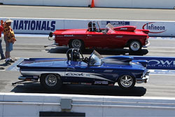 In 2010, he traded the 1957 Thunderbird Roadster for Jerry Haas 2002 Pro Stock Car