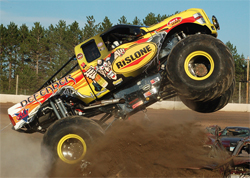 Monster Truck Racing Association Rookie of the Year Zach Adams debuted Defender in May of 2009