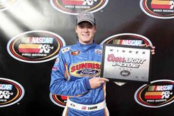 Thorn won the pole, another K&N Pro Series West first, and led a race-high 141 laps.