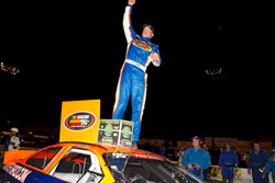 Derek Thorn wins NASCAR K&N Pro Series West race at G-Oil 150 at Stockton 99 Speedway