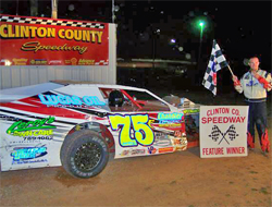 Third time is the charm for three-peat winner Elliot Despain at Clinton County Speedway in Alpha, Kentucky