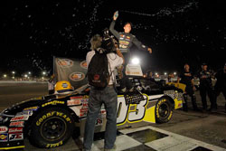 Dylan Kwasniewski became the youngest driver to win a K&N Pro Series race in either the West or East series.