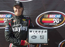 Cameron Hayley wins the pole for NAPA Auto Parts 150 at Evergreen Speedway in Monroe Washington.