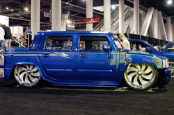 Calvillo felt confident that his 2006 Hummer H2 would be the only one on display riding on 30" billet wheels.