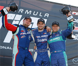 Vaughn Gittin, Jr., Darren McNamara and Tyler McQuarrie of Team Falken Tire make history at Formula Drift's New Jersey Gauntlet