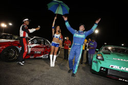 Very first Formula Drift win for Tyler McQuarrie. Photo By: Larry Chen of DriftFotos.com.