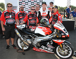 The Factory Aprilia Millennium Technologies Team finished in the top five in seven races during the 2009 season and also had a pair of podium finishes