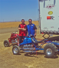 Father and son Sand Drag Racing team in Avenal, California