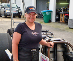 Kathy Fisher Successfully Completed Her First Pass in a Top Alcohol Dragster at Frank Hawley's Drag Racing School
