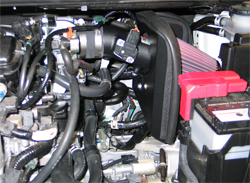 K&N air intake installed in 2009 Honda Fit