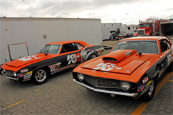 Matching 1969 Chevy Camaro entires raced by Dan Fletcher in Super Stock and Stock
