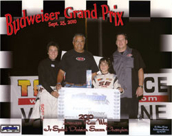 Eight-year-old Giovanni got his first ever double this year, successfully defending his 2009 Lemoore Jr. Sprint title, and winning his first championship in Visalia, California.