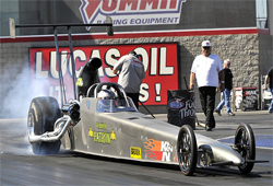 Geoff Nelson wins Top Dragster at the NHRA Lucas Oil Drag Racing Series, Division 7 event at The Strip at Las Vegas Motor Speedway