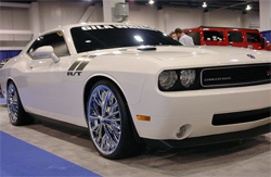 2009 Dodge Challenger R/T on display in the Gila Wheels Booth at the SEMA Show in Las Vegas, Nevada