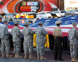 US Military Members were on site to pay tribute to the United States Armed Forces