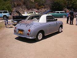 1991 Nissan Figaro at the Highway Earth car show in Beverly Hills
