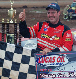 Late Model Dirt Series Racer Ray Cook Won 41st Annual Hillbilly Hundred, photo by Todd Turner