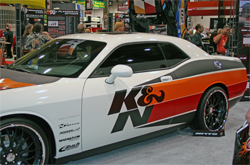 2009 K&N Dodge Challenger in K&N booth at SEMA in Las Vegas, Nevada