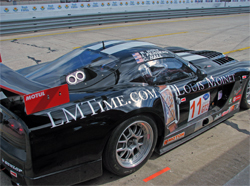 Joel Feinberg's Dodge Viper has a V10 engine and was developed for the ALMS GT2 Class