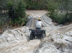 The school's ATV three mile Safari course has 70 obstacles and are designed for Military Special Forces groups