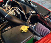 Performance modified 2006 Jeep Cherokee is equipped with K&N air intake 57-1548 for more horsepower