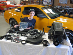 Although young Jarrod is wheelchair bound, he continues to be as involved with his love of cars and drag racing as much as his extremely limited mobility will allow.