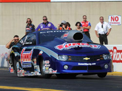 Jason Line currently drives a relitively new 2012 Camaro in the NHRA Prostock Class