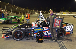 Returning after a four-year break from racing, Jason Patison confirmed he was back, by dominating the LoanMart Hot August 75 race at Irwindale Speedway