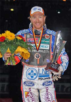 Jason Crump wins bronze medal at Germany, photo by Mike Patrick