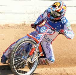 Australian ace Jason Crump smashed the track record at Belle Vue Stadium in Britain