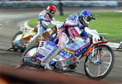 Australian Jason Crump is second overall in 2008 World Speedway Grand Prix Championship Point Standings, photo by Mike Patrick Photography