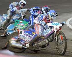 Jason Crump took third place in Prague during Czech Republic Grand Prix Race, photo by Mike Patrick Photography