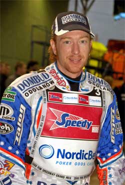 Double World Speedway Grand Prix Champion Jason Crump is second overall in series points, photo by Mike Patrick Photography